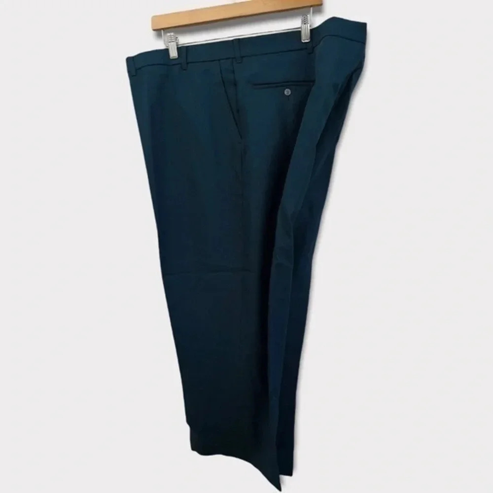 Haband Mens Executive Division Garbadine Dress Hemmed‎ Slacks Green Size 50 x 25 - Picture 5 of 5